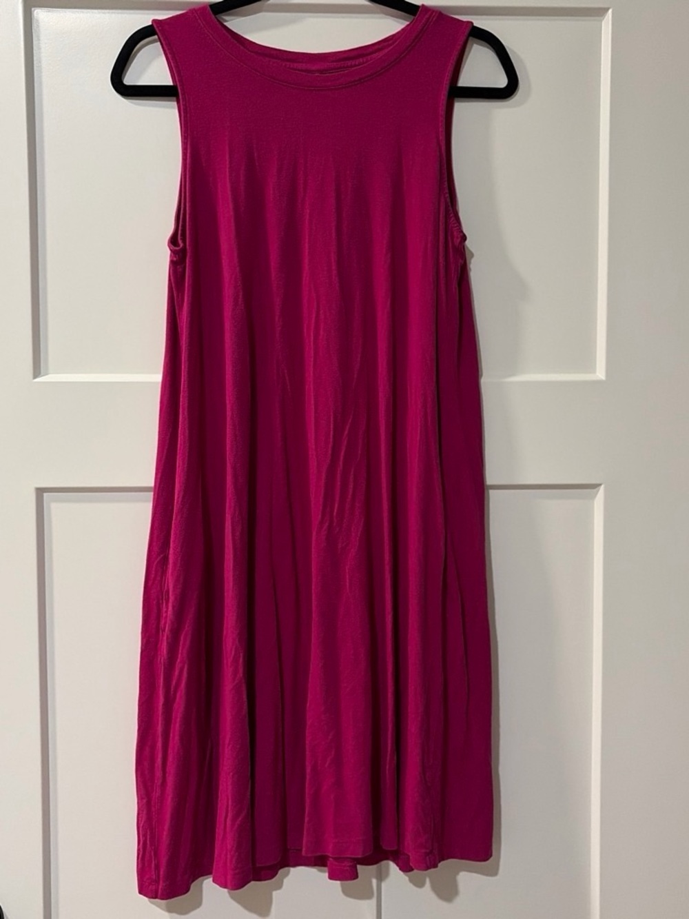 Sleeveless Fuchsia Swing Dress